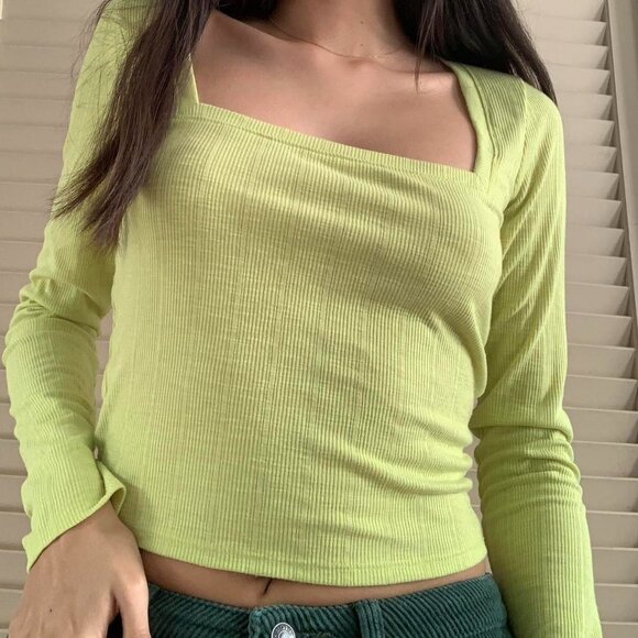 Forever 21 Women's Green Shirt - Picture 1 of 2